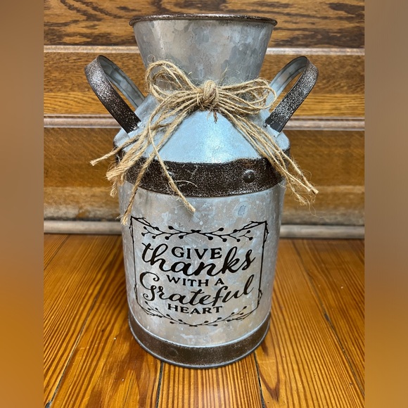 Other - Give Thanks Metal Milk Can